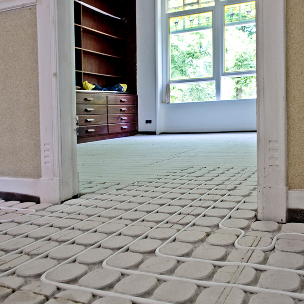 Gefreesde Fermacell Plaat met Rechte Sleuven 18mm 100x60cm